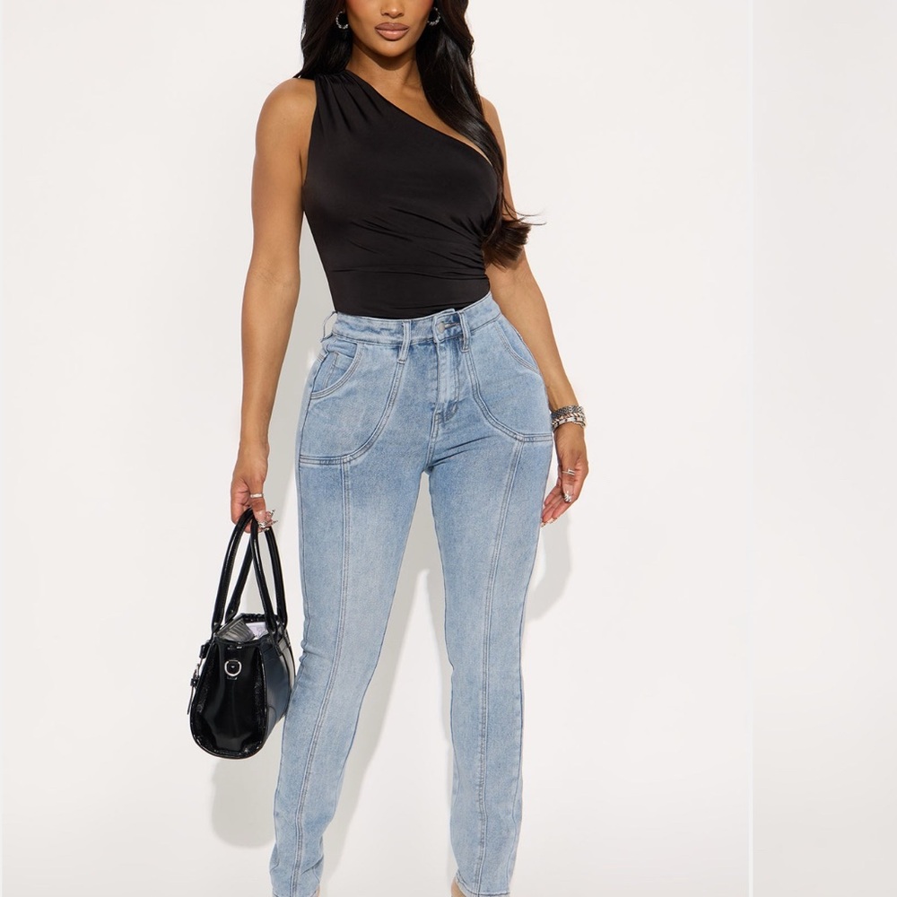 Fashion Nova Light Wash Denim Jeans